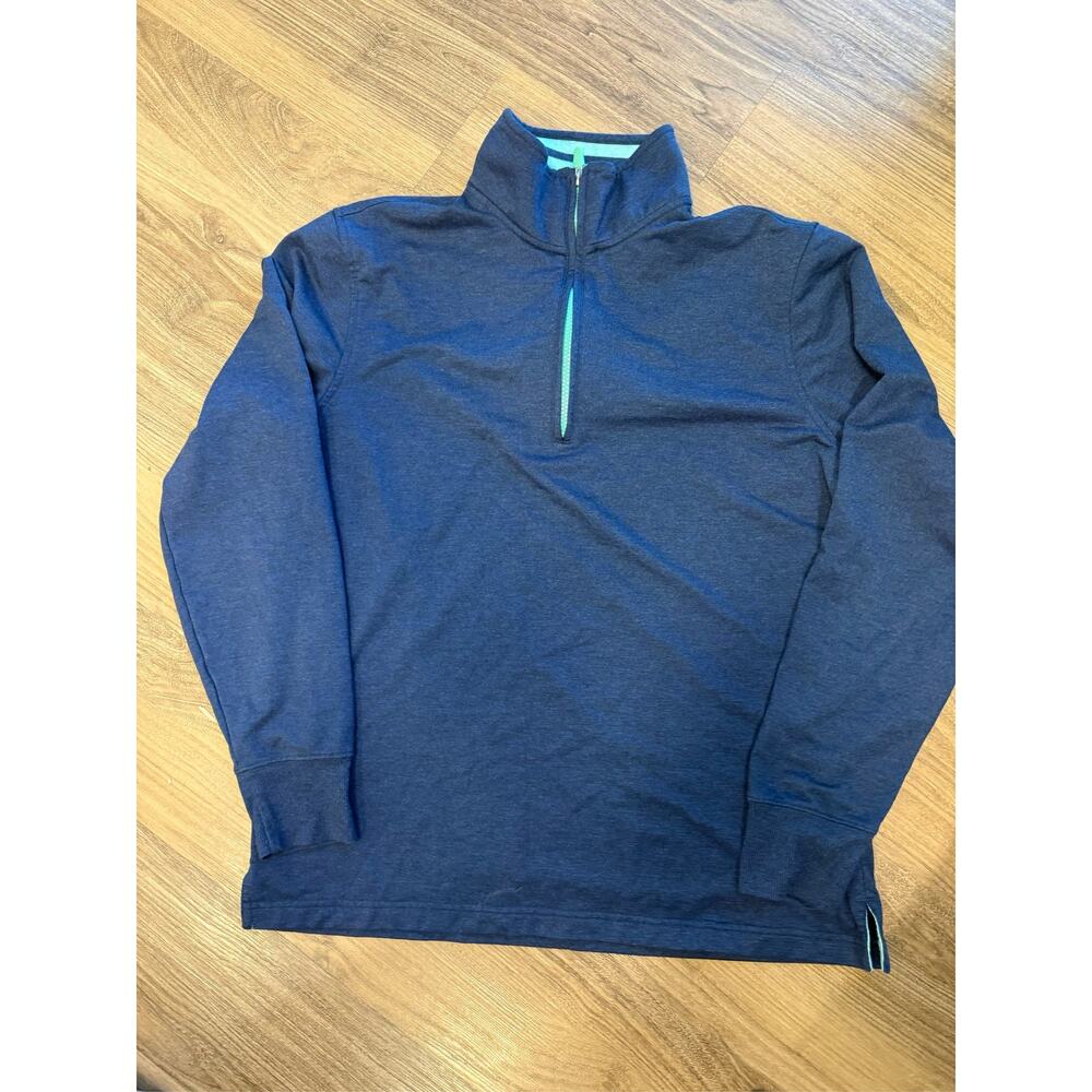 Brooks Brothers Performance Mens Navy Blue Quarter Zip Pullover M